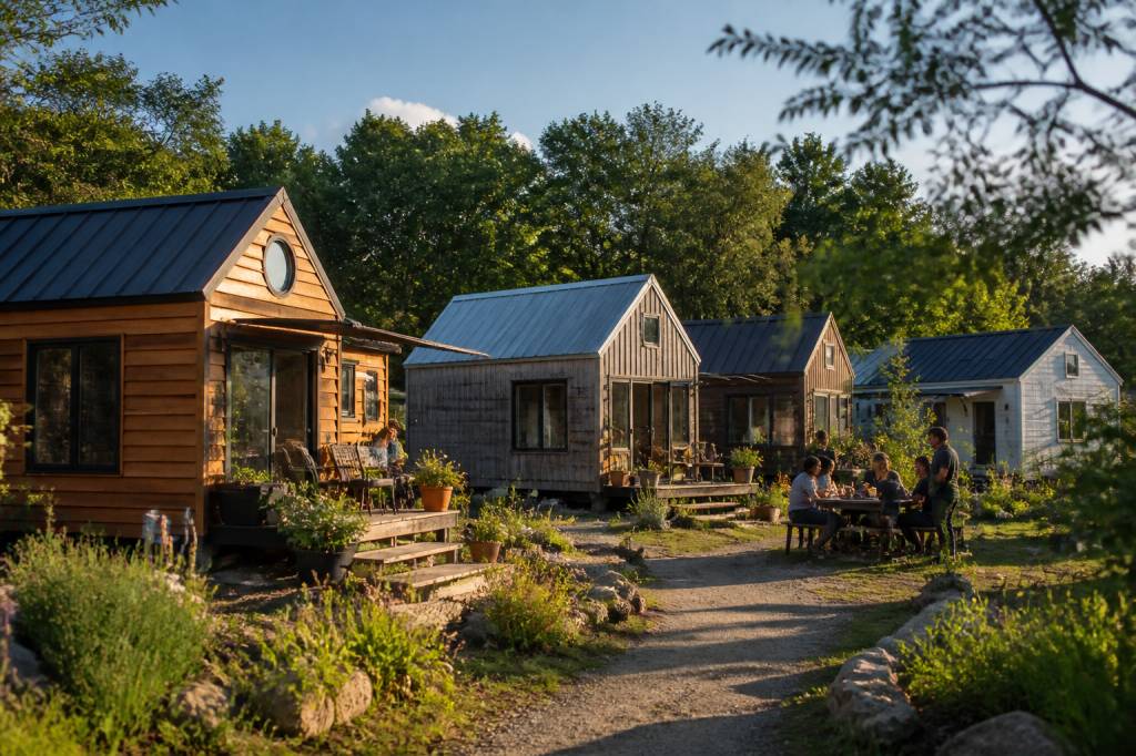 Mini house village : comment créer un habitat léger autonome et convivial