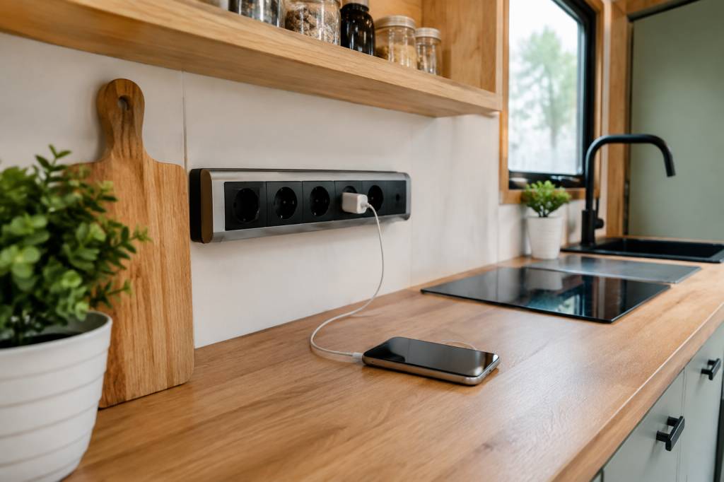 Rail prise électrique : une solution pratique pour optimiser l’espace dans une tiny house